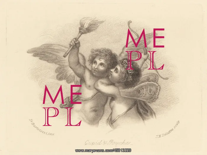 : Vignette of Cupid and Psyche, 1800 : Vignette of Cupid and Psyche, 1800