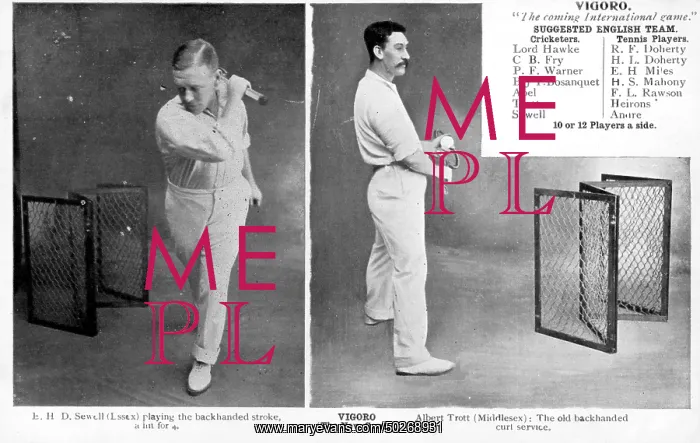 : Vigoro - E.H.D. Sewell and Albert Trott in action : Vigoro - E.H.D. Sewell and Albert Trott in action
