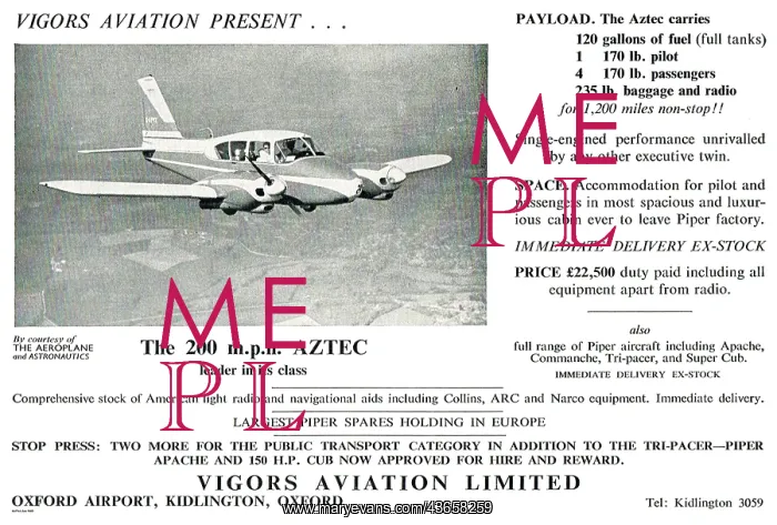 : Vigors Aviation Piper Aztec : Vigors Aviation Piper Aztec