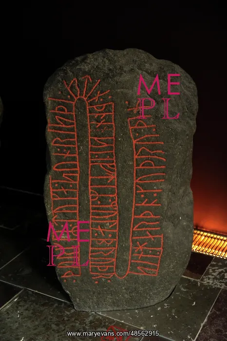 : Viking Age. Asferg. 1000 AD. Runestone. Dedication to a dec : Viking Age. Asferg. 1000 AD. Runestone. Dedication to a dec