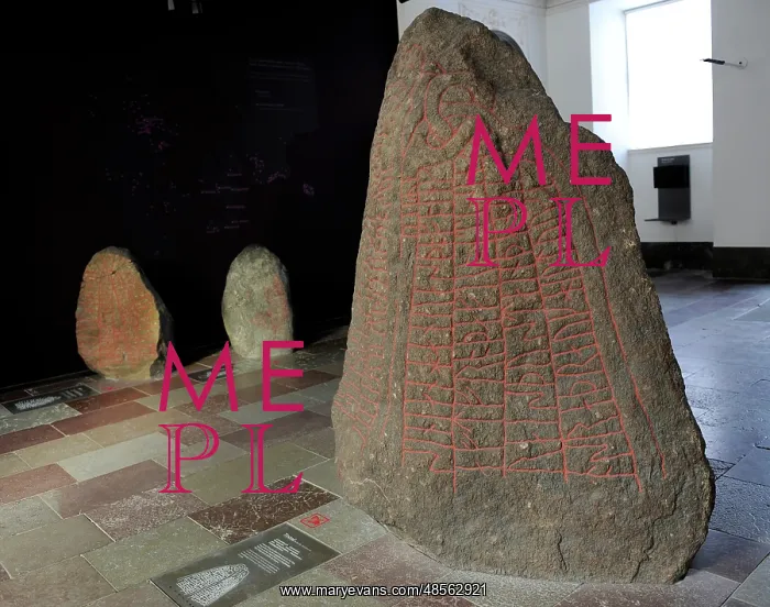 : Viking Age. Runestone. Dedicated to their ancestors. Nationa : Viking Age. Runestone. Dedicated to their ancestors. Nationa