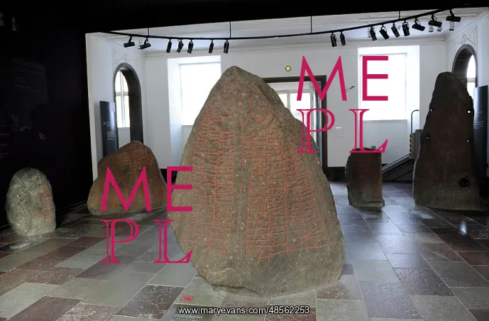 : Viking Age. Runestone. Tirsted. 10th century AD. National M : Viking Age. Runestone. Tirsted. 10th century AD. National M