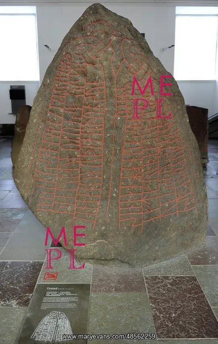 : Viking Age. Runestone. Tirsted. 10th century AD. National M : Viking Age. Runestone. Tirsted. 10th century AD. National M