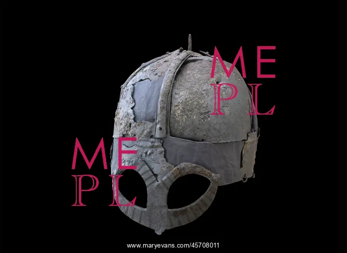: Viking helmet, Museum of Cultural History, Oslo, Norway : Viking helmet, Museum of Cultural History, Oslo, Norway