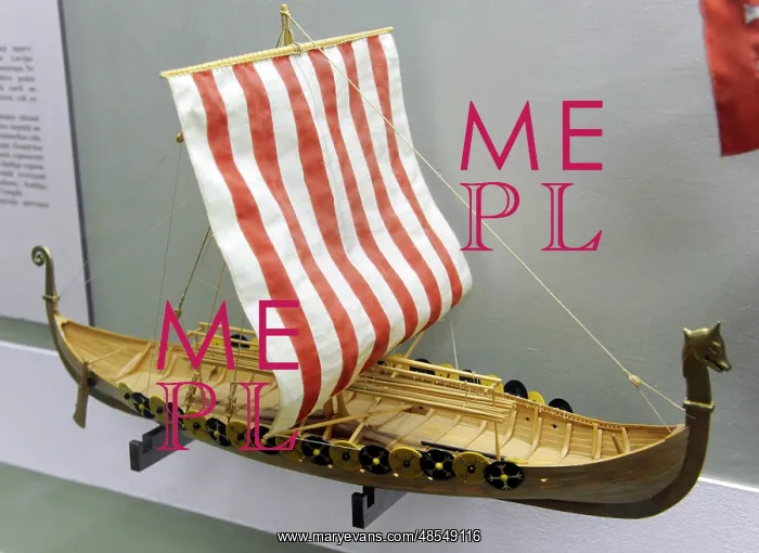 : Viking ship. 9th century. Model of A. Twill, 1988. Museum of : Viking ship. 9th century. Model of A. Twill, 1988. Museum of