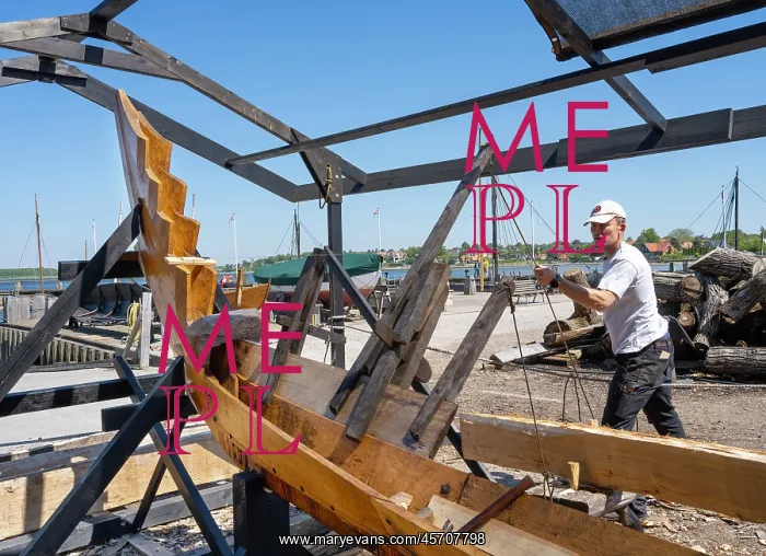 : Viking ship reconstruction, Viking Ship Museum, Roskilde : Viking ship reconstruction, Viking Ship Museum, Roskilde