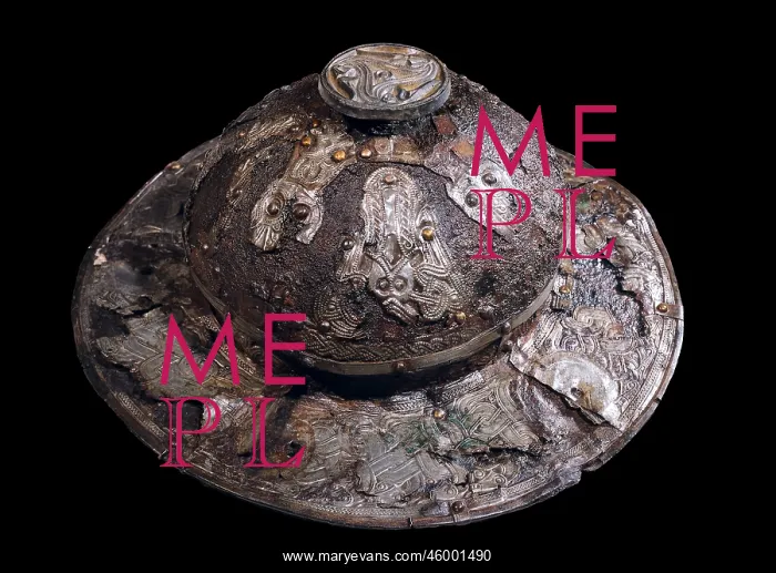 : Vikings, buckler, plate, iron with silver, gold : Vikings, buckler, plate, iron with silver, gold