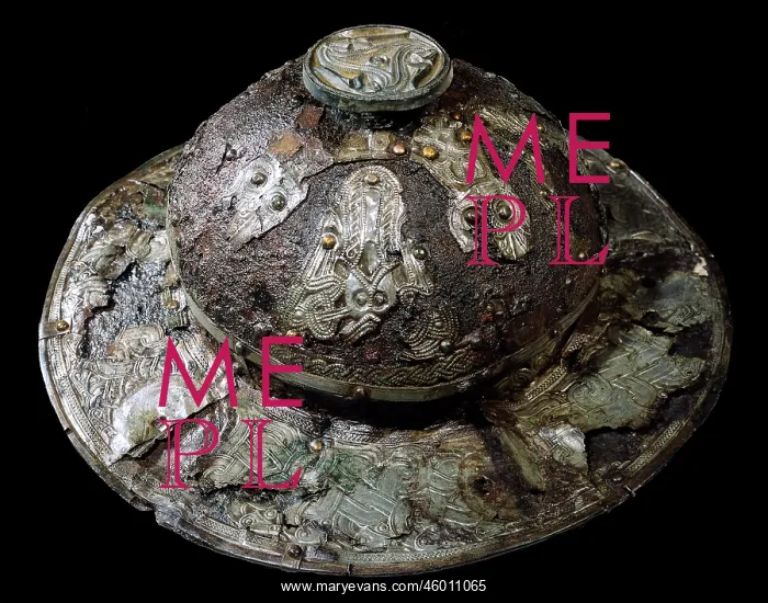 : Vikings, buckler, plate, iron with silver, gold : Vikings, buckler, plate, iron with silver, gold