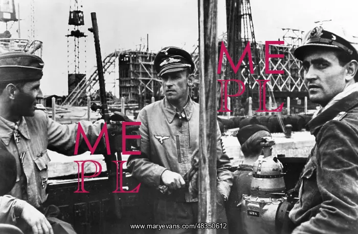: Viktor Bauer on board a submarine, 1943 : Viktor Bauer on board a submarine, 1943