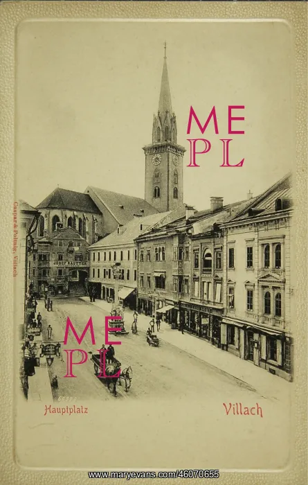 : Villach. Main square. About 1905. Collotype : Villach. Main square. About 1905. Collotype