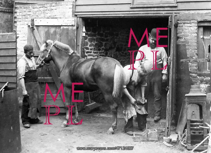 : A Village Blacksmith early 1900s : A Village Blacksmith early 1900s