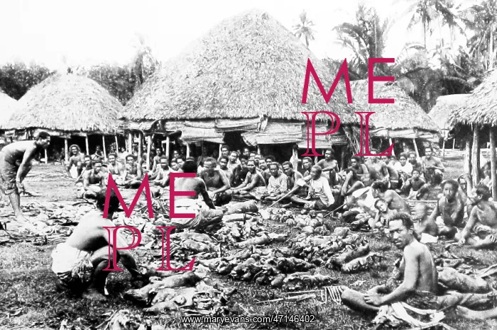  : Village feast, Samoa, Victorian period