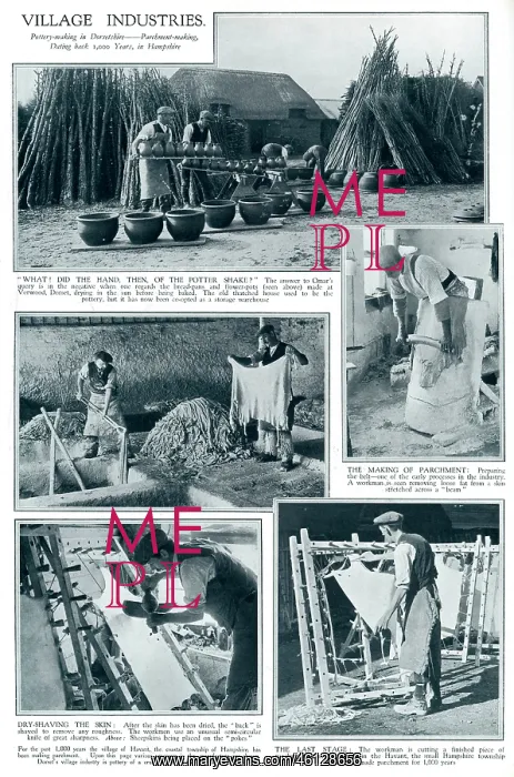 : Village Industries - pottery and parchment making : Village Industries - pottery and parchment making