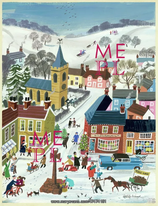  : Village Scene at Christmas Time