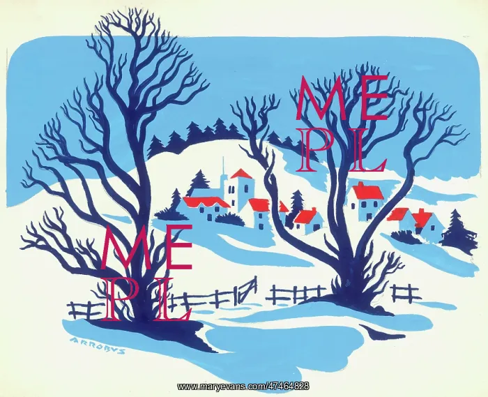 : Village in the Snow ??with trees : Village in the Snow ??with trees