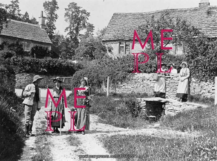: Villagers chatting, 1890s : Villagers chatting, 1890s