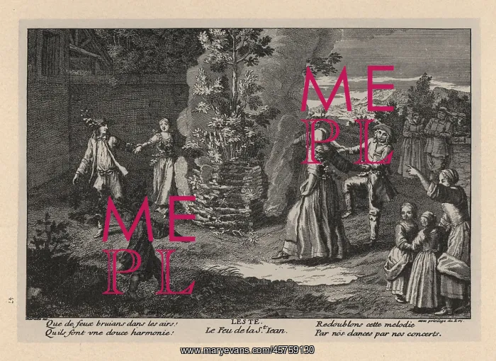 : Villagers dancing around the bonfire for the : Villagers dancing around the bonfire for the