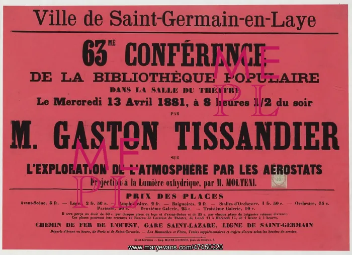 : Ville de Saint-Germain-en-Laye. 63me conference de la biblio : Ville de Saint-Germain-en-Laye. 63me conference de la biblio