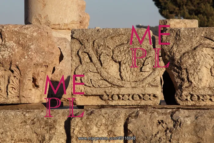 : Vine leaf carvings, Jerash, Jordan : Vine leaf carvings, Jerash, Jordan