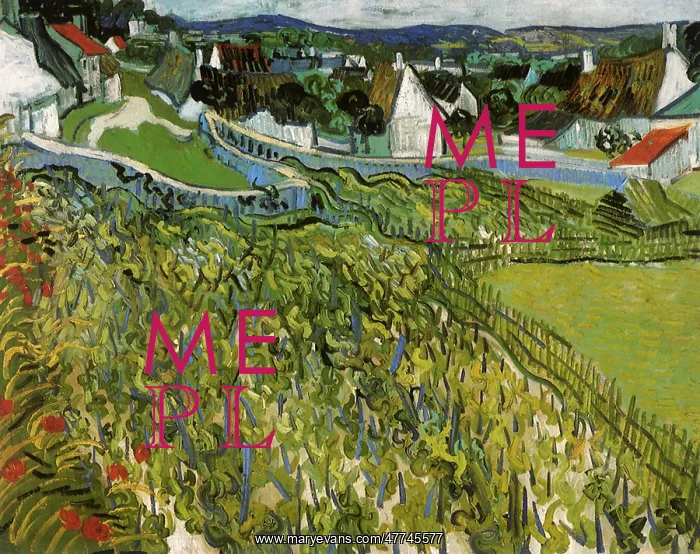 : Vineyards with a View of Auvers, by Van Gogh : Vineyards with a View of Auvers, by Van Gogh