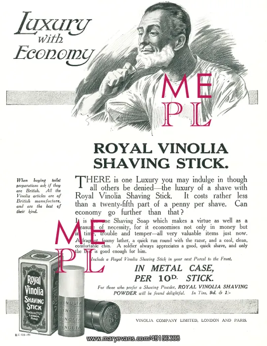: Vinolia Advertisement : Vinolia Advertisement