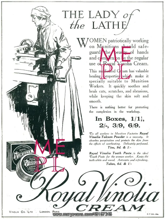: Vinolia Advertisement Lady Of The lathe : Vinolia Advertisement Lady Of The lathe