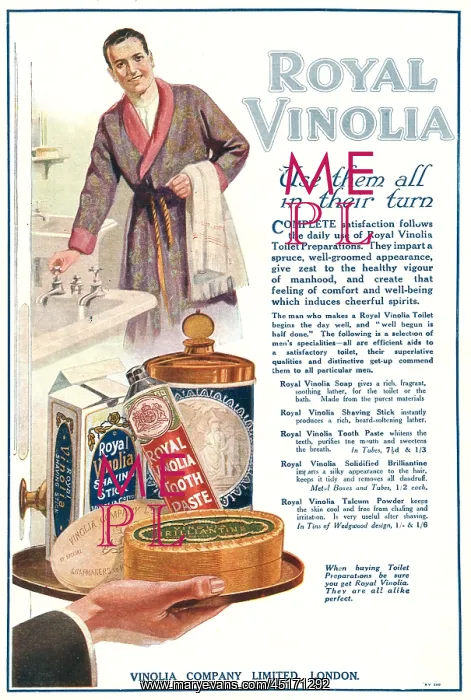 : Vinolia Company Advertisement : Vinolia Company Advertisement