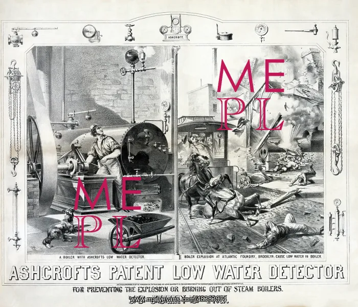 : Vintage advertisement for Ashcroft's patent low : Vintage advertisement for Ashcroft's patent low