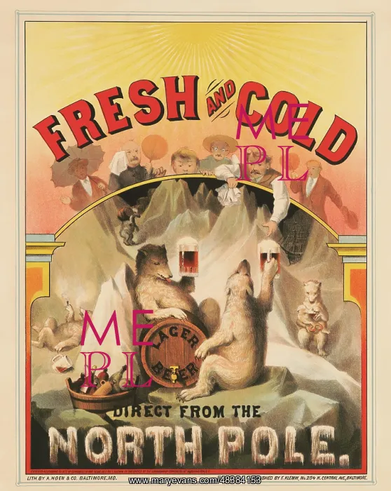 : Vintage advertisement of a scene at the North : Vintage advertisement of a scene at the North