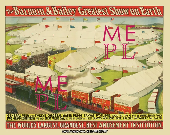 : Vintage Barnum & Bailey circus poster : Vintage Barnum & Bailey circus poster