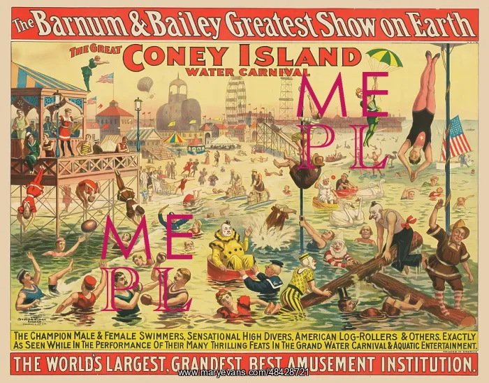 : Vintage Barnum & Bailey circus poster - people : Vintage Barnum & Bailey circus poster - people