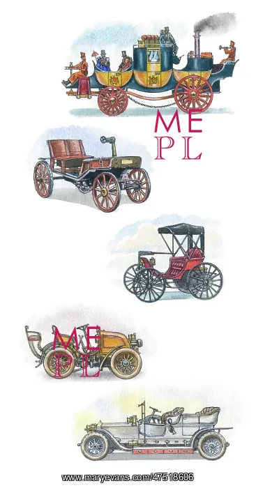 : Five Vintage Cars : Five Vintage Cars
