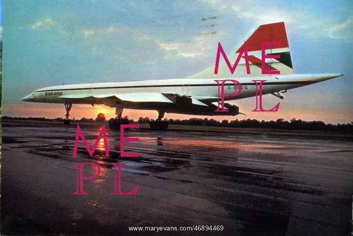 : vintage postcards - ba concorde, vinatage postcard064 : vintage postcards - ba concorde, vinatage postcard064