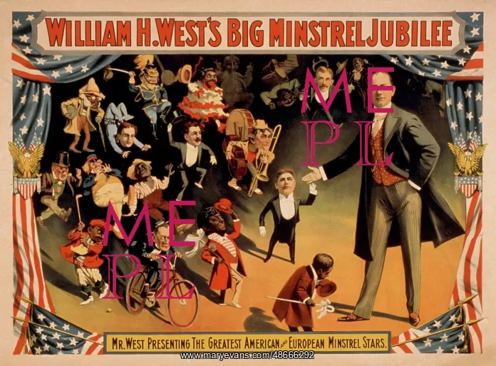 : Vintage poster of William H. West's Big Minstrel : Vintage poster of William H. West's Big Minstrel