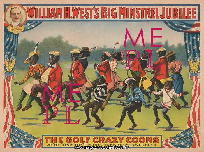 : Vintage poster of William H. West's Big Minstrel : Vintage poster of William H. West's Big Minstrel