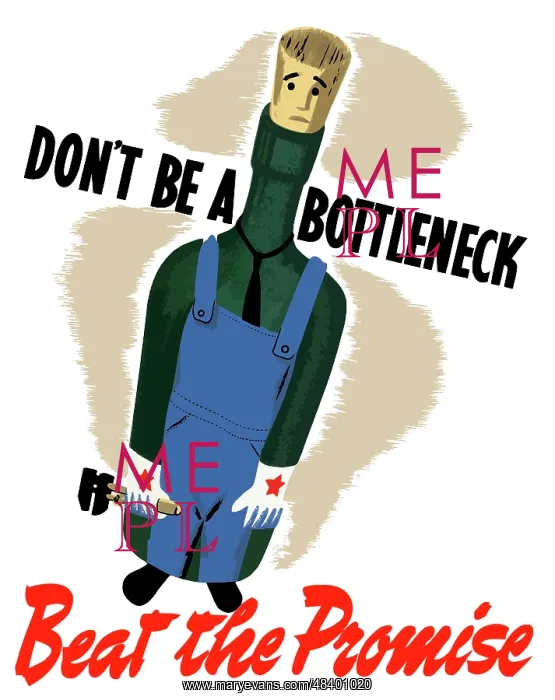  : Vintage World War II poster of a bottle dressed