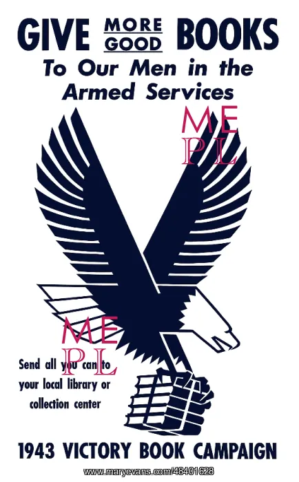 : Vintage World War II poster of a flying eagle : Vintage World War II poster of a flying eagle
