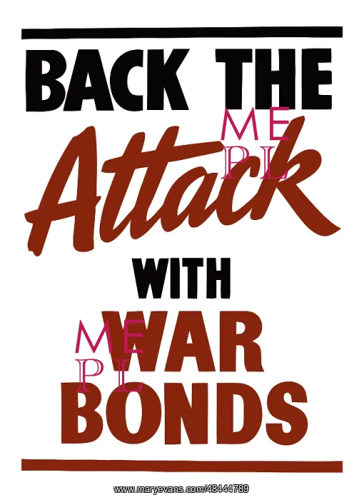 : Vintage World War II propaganda poster : Vintage World War II propaganda poster
