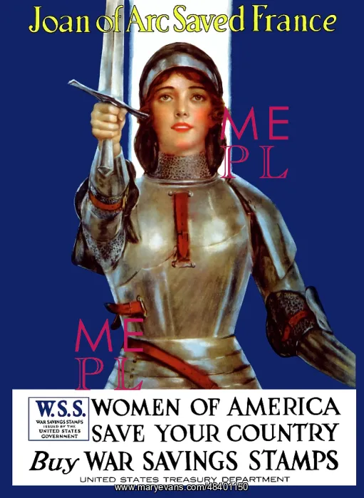 : Vintage World War One poster of Joan of Arc : Vintage World War One poster of Joan of Arc