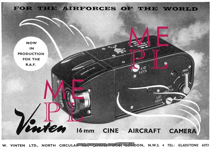 : Vinten 16mm Cine Camera For Aircraft : Vinten 16mm Cine Camera For Aircraft