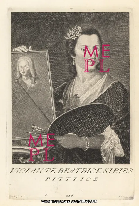 : Violante Beatrice Siries, Italian painter, 1709 - oae1783 : Violante Beatrice Siries, Italian painter, 1709 - oae1783