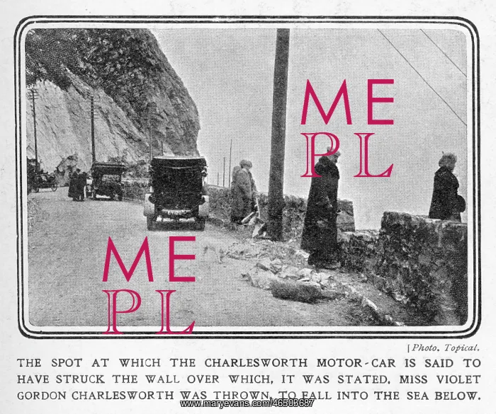 : Violet Gordon Charlesworth: site of the crash : Violet Gordon Charlesworth: site of the crash