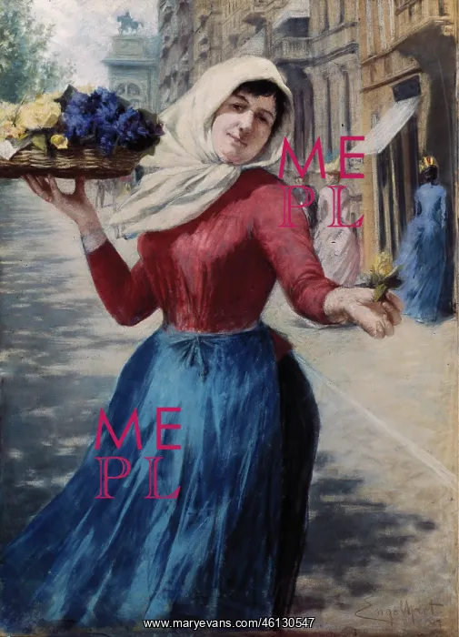 : Violet seller. 1887. Based on a : Violet seller. 1887. Based on a