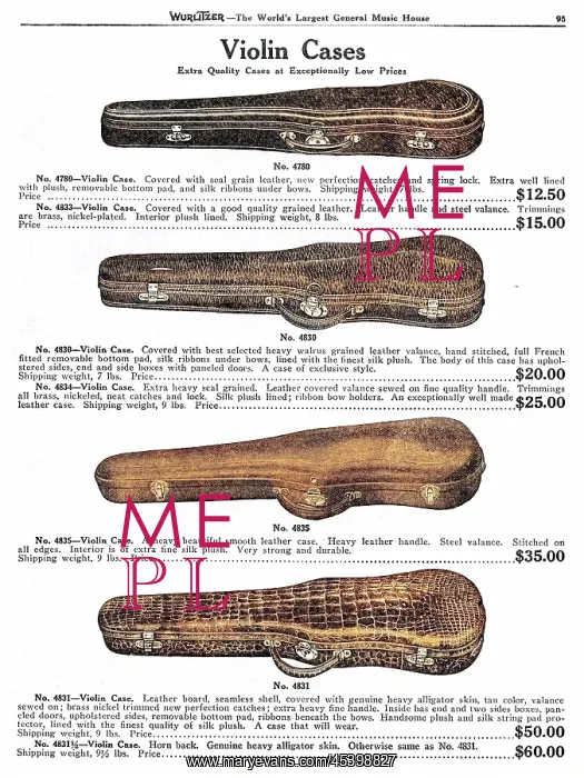 : Violin accesories, Wurlitzer : Violin accesories, Wurlitzer