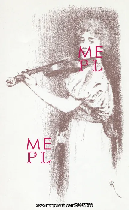  : Violinist. Drawn in chalk by Fernand Khnopff (1858-1921)