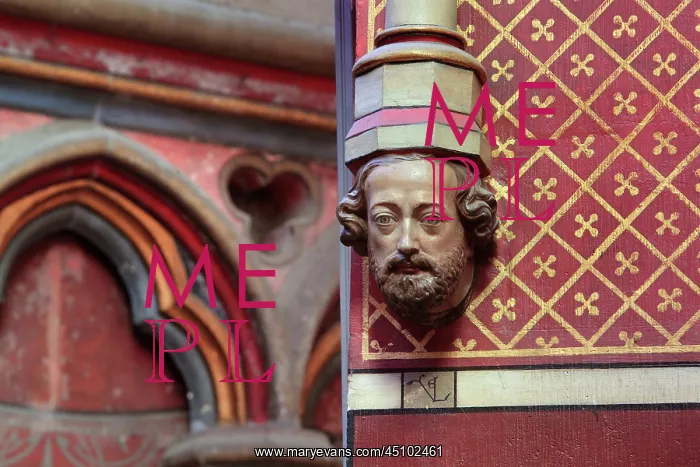 : Viollet le Duc cornice, Amiens Cathedral, Picardy, France : Viollet le Duc cornice, Amiens Cathedral, Picardy, France