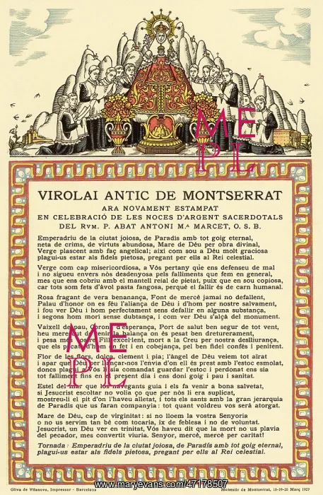  : VIRGEN DE MONTSERRAT