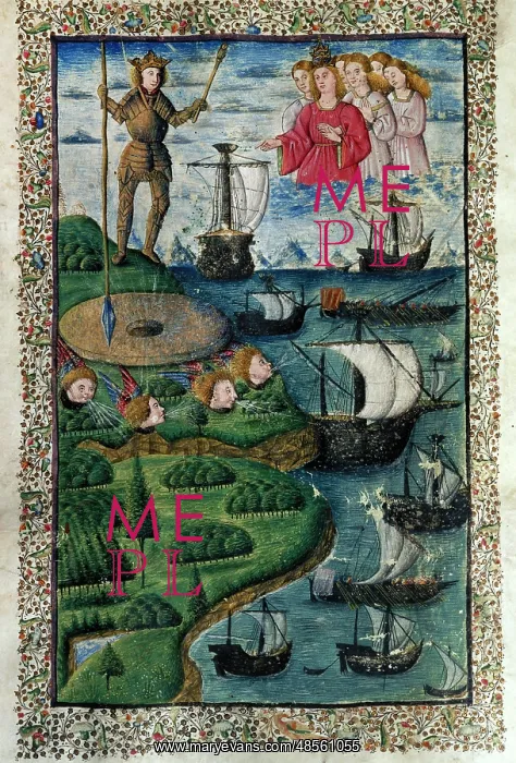 : Virgil (70Bc-19 BC). The Aeneid. Miniature. 15th century. Ju : Virgil (70Bc-19 BC). The Aeneid. Miniature. 15th century. Ju