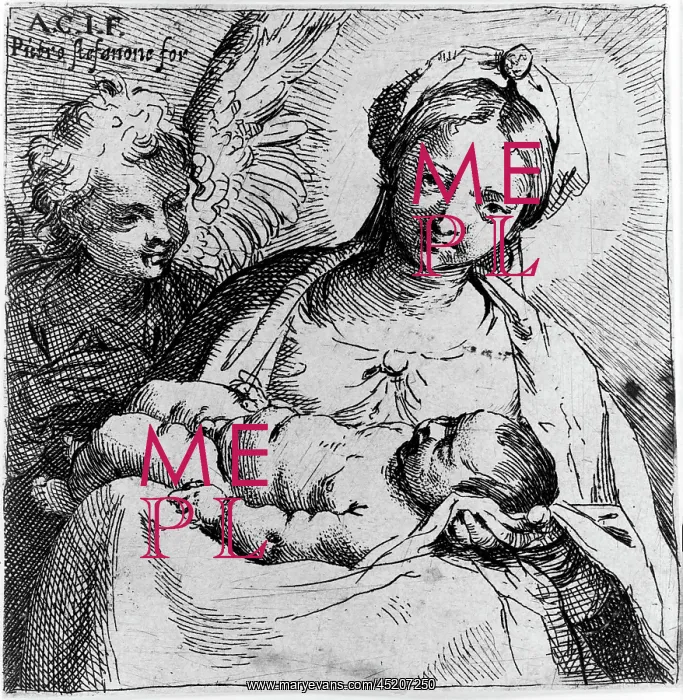 : Virgin and child with angel, by Annibale ? : Virgin and child with angel, by Annibale ?