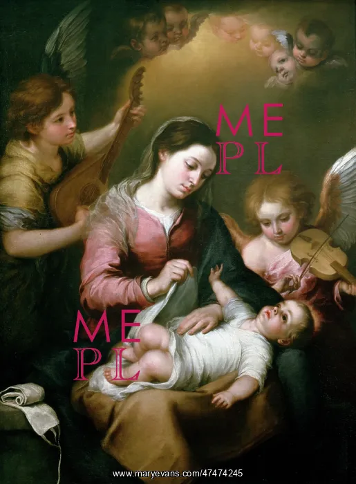 : Virgin and Child with Angels, by Murillo : Virgin and Child with Angels, by Murillo